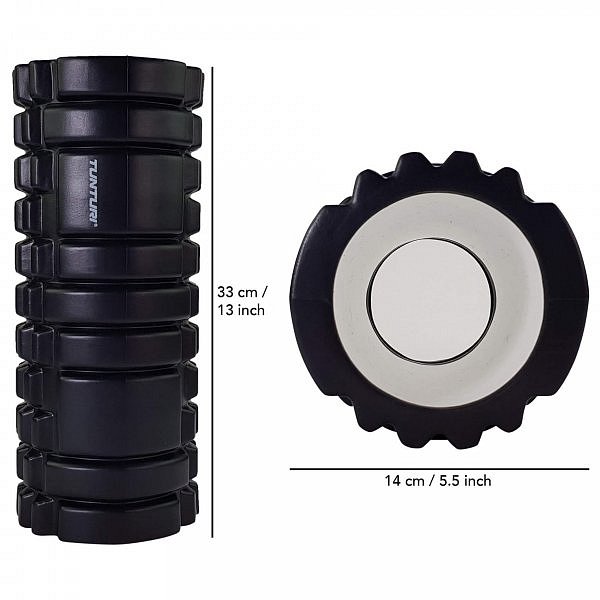 Masážní válec Foam Roller TUNTURI 33 cm / 13 cm černý