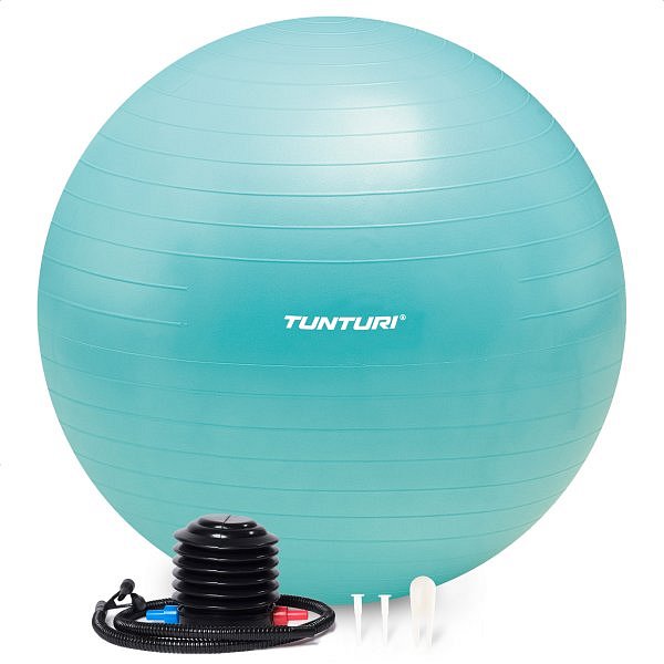 Gymnastický míč s pumpičkou TUNTURI zesílený 75 cm Tyrkysový