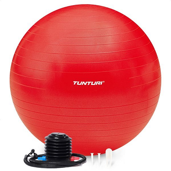 Gymnastický míč s pumpičkou TUNTURI zesílený 75 cm Červený