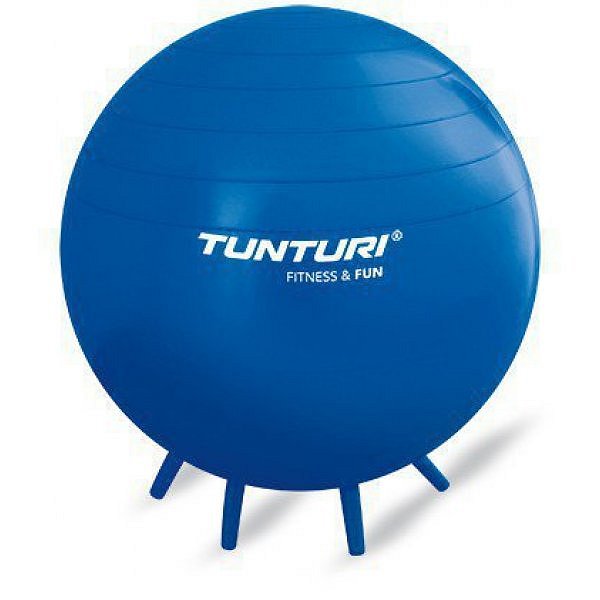 Gymnastický míč TUNTURI zesílený s 6 úchyty 65 cm modrý