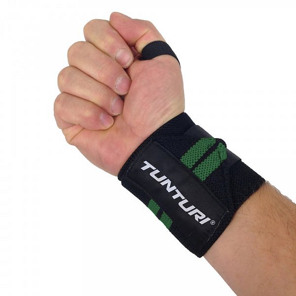 Bandáže zápěstí TUNTURI Wrist Wraps zelené - pár