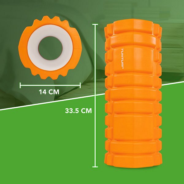 Masážní válec Foam Roller TUNTURI 33 cm / 13 cm oranžový