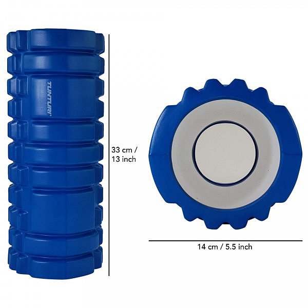 Masážní válec Foam Roller TUNTURI 33 cm / 13 cm modrý