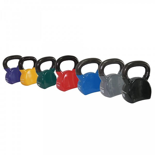 Kettlebell litinový ve vinylu TUNTURI 4 kg fialový