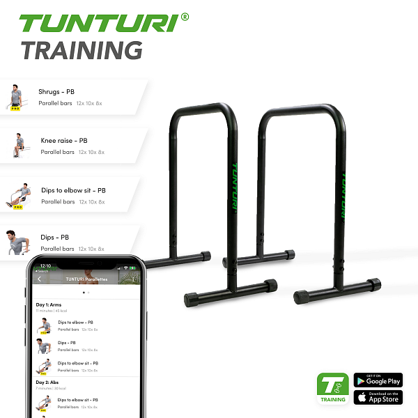 Bradla na kliky TUNTURI Parallettes