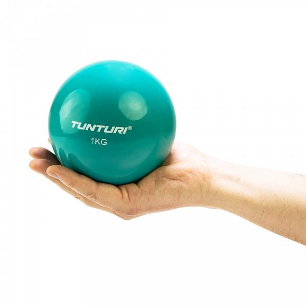 Joga míč Toningbal 1 kg TUNTURI tyrkysový