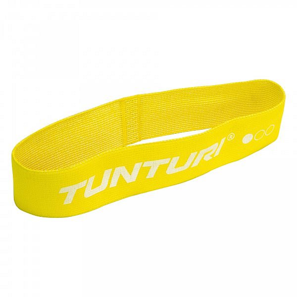 Odporová guma textilní TUNTURI Resistance Band - lehká žlutá