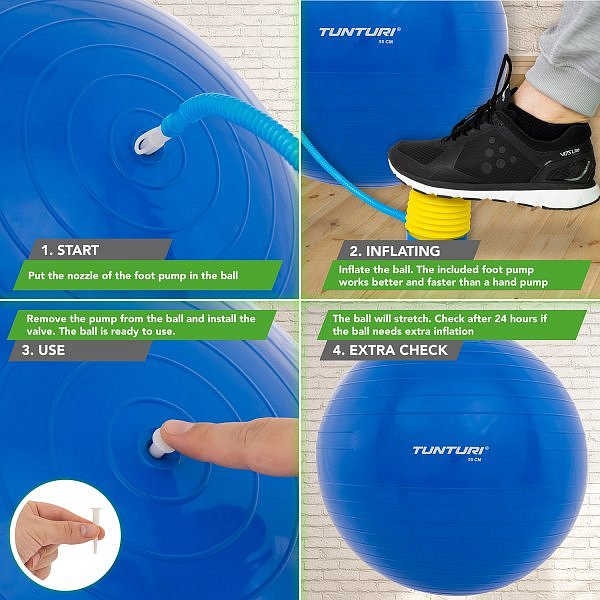 Gymnastický míč TUNTURI 55 cm modrý