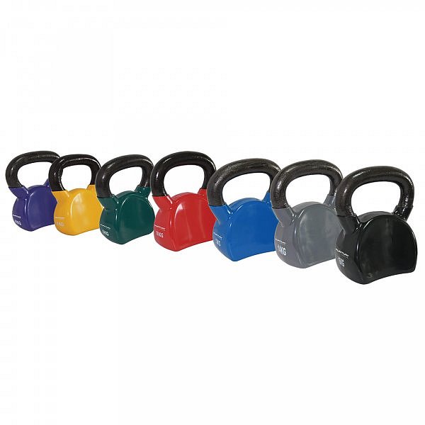 Kettlebell litinový ve vinylu TUNTURI 12 kg modrý