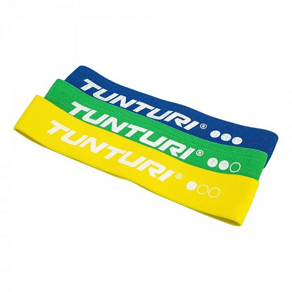 Odporová guma textilní TUNTURI Resistance Band - střední zelená