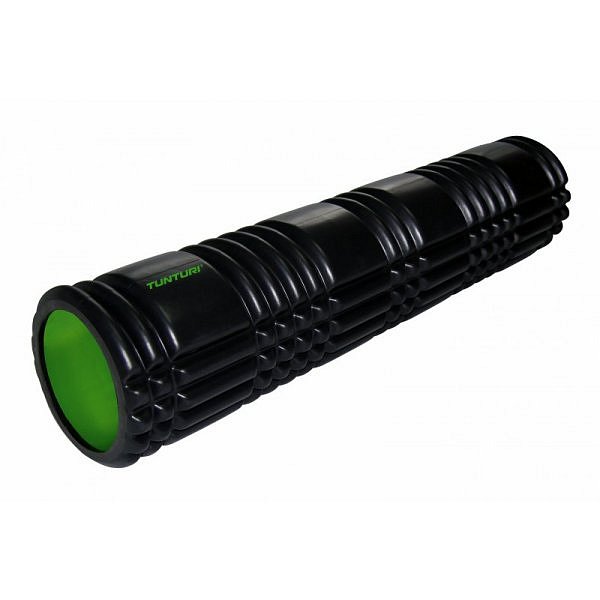 Masážní válec Foam Roller TUNTURI 61 cm / 13 cm černozelený