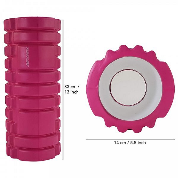 Masážní válec Foam Roller TUNTURI 33 cm / 13 cm růžový