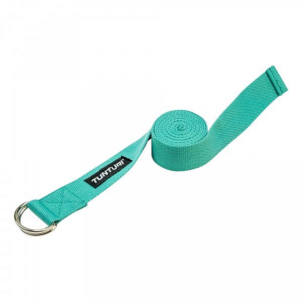 Popruh na jogu TUNTURI Yoga Straps 200 cm azurový