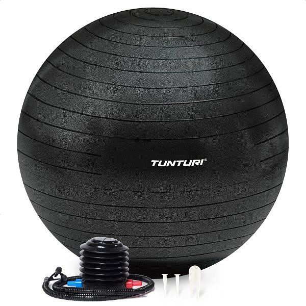 Gymnastický míč s pumpičkou TUNTURI zesílený 55 cm Černý