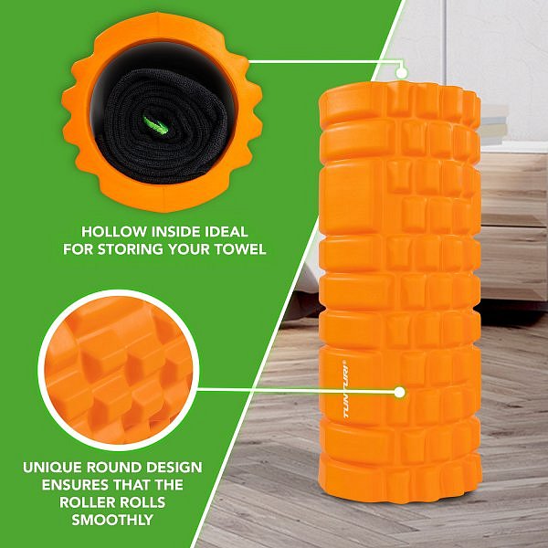 Masážní válec Foam Roller TUNTURI 33 cm / 13 cm oranžový