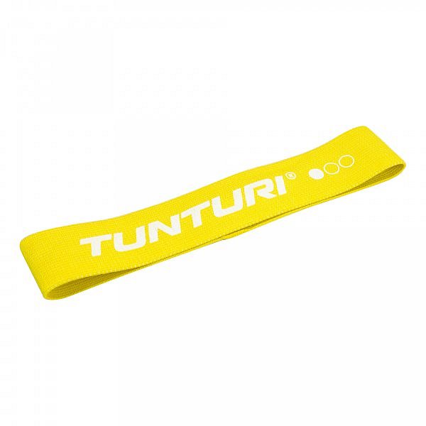 Odporová guma textilní TUNTURI Resistance Band - lehká žlutá