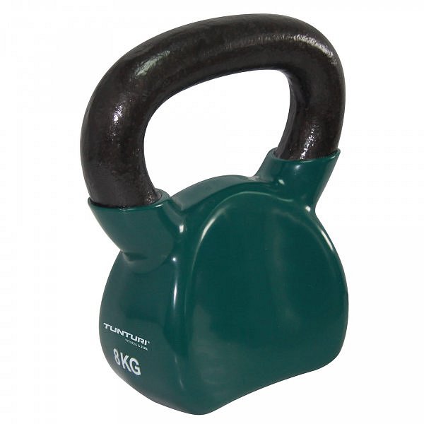 Kettlebell litinový ve vinylu TUNTURI 8 kg zelený