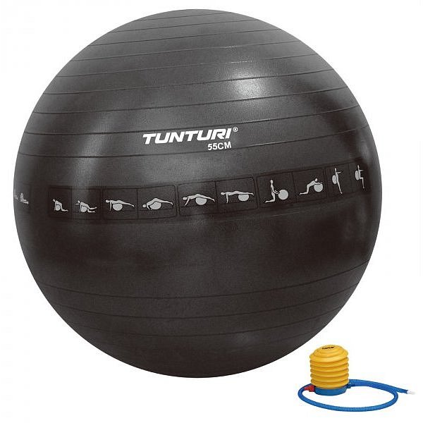 Gymnastický míč TUNTURI zesílený 55 cm černý